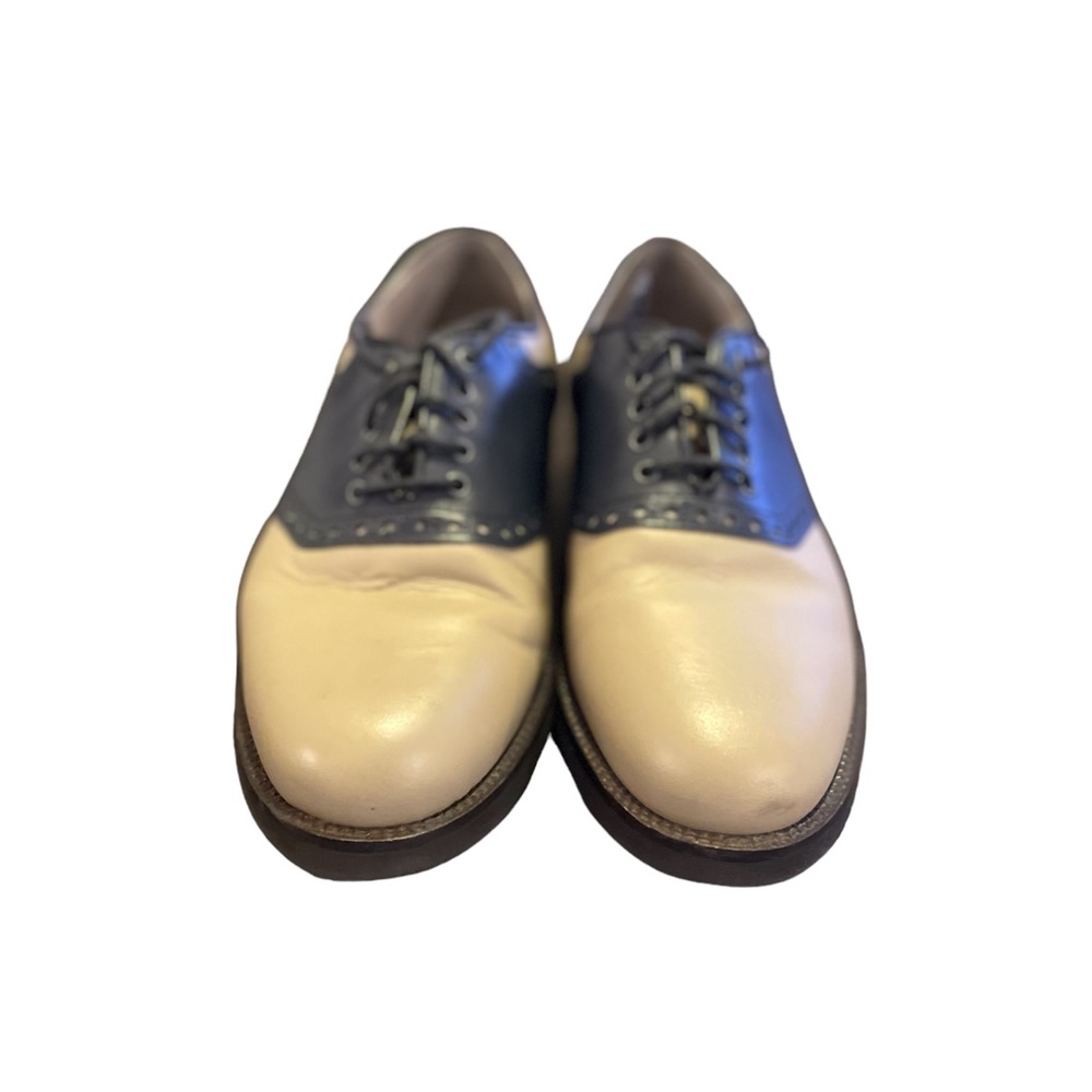 Men’s Dressabout Oxford Tan and Blue Dress Lace Up Shoes Size 7.5